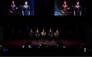 27 April 2025; The Raonaithe Chairbre team, including Elaine Moore, Isabelle Moore, Sinéad O’Regan, Claire O’Regan and Catriona Collins, representing Cork and Munster in the Bailéad-Ghrúpa competition during the 2025 Scór Sinsear All-Ireland Finals at the TF Theatre in Castlebar, Mayo. Photo by Shauna Clinton/Sportsfile