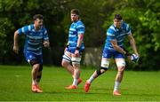 28 April 2025; Alex Soroka, right, during Leinster rugby squad training at UCD in Dublin. Photo by Brendan Moran/Sportsfile