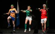 27 April 2025; The Athán team, including Martin McCabe, Trish Furlong, Ger Frawley, Mairéad Hussey, Gráinne Burrows, Áine Kelly, Jacqueline Glynn and Denis Kelly, representing Limerick and Munster in the Nuachleas competition during the 2025 Scór Sinsear All-Ireland Finals at the TF Theatre in Castlebar, Mayo. Photo by Shauna Clinton/Sportsfile