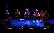 27 April 2025; The Droim Chliabh / Ros Ceite team, including Seán Carroll, Noelle Mitchell, Megan Duffy, Philip Duffy and Niamh McGloin, representing Sligo and Connacht in the Ceol Uirlise competition during the 2025 Scór Sinsear All-Ireland Finals at the TF Theatre in Castlebar, Mayo. Photo by Shauna Clinton/Sportsfile