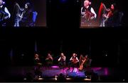 27 April 2025; The Droim Chliabh / Ros Ceite team, including Seán Carroll, Noelle Mitchell, Megan Duffy, Philip Duffy and Niamh McGloin, representing Sligo and Connacht in the Ceol Uirlise competition during the 2025 Scór Sinsear All-Ireland Finals at the TF Theatre in Castlebar, Mayo. Photo by Shauna Clinton/Sportsfile
