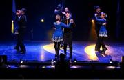 27 April 2025; The Spá Cill Airne team, including Liam Spillane, Kianan O'Doherty, Darragh Brosnan, Diarmuid O'Donovan, Meghann Cronin, Katie Cronin, Anna O'Connor and Katie O'Connor, representing Kerry and Munster in the Rince Seit competition during the 2025 Scór Sinsear All-Ireland Finals at the TF Theatre in Castlebar, Mayo. Photo by Shauna Clinton/Sportsfile