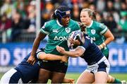 26 April 2025; Linda Djougang of Ireland in action during the Women's Six Nations Rugby Championship match between Scotland and Ireland at Hive Stadium in Edinburgh, Scotland. Photo by Paul Devlin/Sportsfile