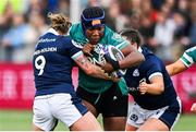 26 April 2025; Linda Djougang of Ireland in action during the Women's Six Nations Rugby Championship match between Scotland and Ireland at Hive Stadium in Edinburgh, Scotland. Photo by Paul Devlin/Sportsfile