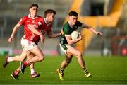 28 April 2025; Ronan Carroll of Kerry in action against Niall O'Shea of Cork during the Dalata Hotel Group Munster GAA Football U20 Championship final match between Cork and Kerry at SuperValu Páirc Ui Chaoimh in Cork. Photo by Matt Browne/Sportsfile