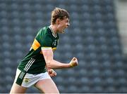 28 April 2025; Killian Dennehy of Kerry celebrates after scoring the first goal during the Dalata Hotel Group Munster GAA Football U20 Championship final match between Cork and Kerry at SuperValu Páirc Ui Chaoimh in Cork. Photo by Matt Browne/Sportsfile