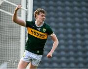 28 April 2025; Killian Dennehy of Kerry celebrates after scoring the first goal during the Dalata Hotel Group Munster GAA Football U20 Championship final match between Cork and Kerry at SuperValu Páirc Ui Chaoimh in Cork. Photo by Matt Browne/Sportsfile