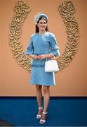 29 April 2025; Racegoer Katie Young from Kildare on day one of the Punchestown Festival at Punchestown Racecourse in Kildare. Photo by David Fitzgerald/Sportsfile