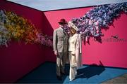 29 April 2025; Racegoers Gillian and Raymond Gilbourne from Millstreet, Co. Cork on day one of the Punchestown Festival at Punchestown Racecourse in Kildare. Photo by David Fitzgerald/Sportsfile