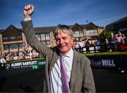 29 April 2025; Trainer Barry Connell celebrates after winning The William Hill Champion Chase with Marine Nationale on day one of the Punchestown Festival at Punchestown Racecourse in Kildare. Photo by David Fitzgerald/Sportsfile