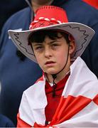 27 April 2025; A Cork supporter during the Munster GAA Hurling Senior Championship Round 2 match between Cork and Tipperary at SuperValu Páirc Uí Chaoimh in Cork. Photo by Brendan Moran/Sportsfile