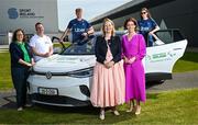 30 April 2025; Paralympics Ireland and Uber have announced a new partnership to help provide direct financial assistance and access to Uber services for members of the Paralympics Ireland team. This comprehensive support package is designed to ensure that the athletes have access to transport to assist them to focus on their training and performance. The partnership was launched today at the Sport Ireland Campus in Dublin with the help of Minister of State with responsibility for Disability Hildegarde Naughton. Pictured at the launch on the Sport Ireland Campus are, from left, Paralympics Ireland Chief Operating Officer Neasa Russell, Uber Ireland general manager Kieran Harte, Paralympian Tiarnán O’Donnell, Paralympics Ireland Vice President Lisa Clancy, Minister of State with responsibility for Disability Hildegarde Naughton, and Paralympian Róisín Ní Riain. Photo by Seb Daly/Sportsfile