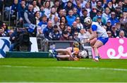 27 April 2025; Adam Hogan of Clare and Dessie Hutchinson of Waterford during the Munster GAA Hurling Senior Championship Round 2 match between Waterford and Clare at Walsh Park in Waterford. Photo by Piaras Ó Mídheach/Sportsfile