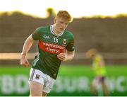 30 April 2025; Darragh Bernie of Mayo celebrates after scoring his side's second goal during the Dalata Hotel Group Connacht GAA Football U20 Championship final match between Mayo and Roscommon at Tuam Stadium in Galway. Photo by Thomas Flinkow/Sportsfile