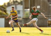 30 April 2025; Darragh Bernie of Mayo on his way to scoring his side's second goal during the Dalata Hotel Group Connacht GAA Football U20 Championship final match between Mayo and Roscommon at Tuam Stadium in Galway. Photo by Thomas Flinkow/Sportsfile