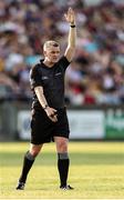 30 April 2025; Referee Thomas Murphy during the Dalata Hotel Group Connacht GAA Football U20 Championship final match between Mayo and Roscommon at Tuam Stadium in Galway. Photo by Thomas Flinkow/Sportsfile
