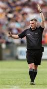 30 April 2025; Referee Thomas Murphy during the Dalata Hotel Group Connacht GAA Football U20 Championship final match between Mayo and Roscommon at Tuam Stadium in Galway. Photo by Thomas Flinkow/Sportsfile