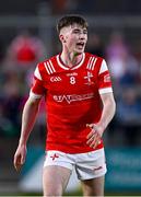 30 April 2025; Sean Callaghan of Louth during the Dalata Hotel Group Leinster GAA Football U20 Championship final match between Meath and Louth at Cedral St Conleth’s Park in Newbridge, Kildare. Photo by Seb Daly/Sportsfile