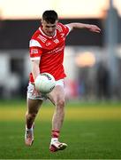 30 April 2025; Darragh Dorian of Louth during the Dalata Hotel Group Leinster GAA Football U20 Championship final match between Meath and Louth at Cedral St Conleth’s Park in Newbridge, Kildare. Photo by Seb Daly/Sportsfile
