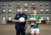 1 May 2025; Meath manager Robbie Brennan and captain Eoghan Frayne at Oldbridge House, Battle of the Boyne Visitor Centre in Drogheda, Meath during a media event for the 2025 Leinster GAA Senior Football Championship Final between Louth and Meath which will take place on Sunday 11th of May in Croke Park, Dublin. Photo by Stephen McCarthy/Sportsfile