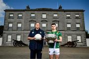 1 May 2025; Meath manager Robbie Brennan and captain Eoghan Frayne at Oldbridge House, Battle of the Boyne Visitor Centre in Drogheda, Meath during a media event for the 2025 Leinster GAA Senior Football Championship Final between Louth and Meath which will take place on Sunday 11th of May in Croke Park, Dublin. Photo by Stephen McCarthy/Sportsfile