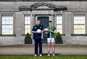 1 May 2025; Meath manager Robbie Brennan and captain Eoghan Frayne at Oldbridge House, Battle of the Boyne Visitor Centre in Drogheda, Meath during a media event for the 2025 Leinster GAA Senior Football Championship Final between Louth and Meath which will take place on Sunday 11th of May in Croke Park, Dublin. Photo by Stephen McCarthy/Sportsfile