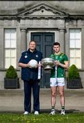 1 May 2025; Meath manager Robbie Brennan and captain Eoghan Frayne at Oldbridge House, Battle of the Boyne Visitor Centre in Drogheda, Meath during a media event for the 2025 Leinster GAA Senior Football Championship Final between Louth and Meath which will take place on Sunday 11th of May in Croke Park, Dublin. Photo by Stephen McCarthy/Sportsfile