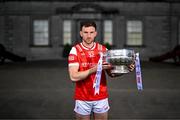 1 May 2025; Louth captain Sam Mulroy at Oldbridge House, Battle of the Boyne Visitor Centre in Drogheda, Meath during a media event for the 2025 Leinster GAA Senior Football Championship Final between Louth and Meath which will take place on Sunday 11th of May in Croke Park, Dublin. Photo by Stephen McCarthy/Sportsfile