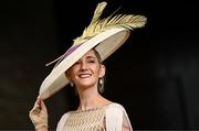 1 May 2025; Racegoer Niamh Lordan, from Castletownkenneigh, Cork, poses for a portrait during day three of the Punchestown Festival at Punchestown Racecourse in Kildare. Photo by Seb Daly/Sportsfile