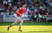 30 April 2025; Michéal Reid of Louth during the Dalata Hotel Group Leinster GAA Football U20 Championship final match between Meath and Louth at Cedral St Conleth’s Park in Newbridge, Kildare. Photo by Seb Daly/Sportsfile