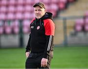 30 April 2025; Tyrone manager Paul Devlin before the Dalata Hotel Group Ulster GAA Football U20 Championship final match between Donegal and Tyrone at Owenbeg Derry GAA Centre in Dungiven, Derry. Photo by Piaras Ó Mídheach/Sportsfile
