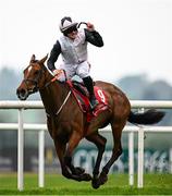 1 May 2025; Teahupoo, with Sam Ewing up, on their way to winning the Ladbrokes Champion Stayers Hurdle during day three of the Punchestown Festival at Punchestown Racecourse in Kildare. Photo by Seb Daly/Sportsfile