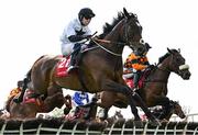 1 May 2025; Battle Of Ridgeway, with Liam Adam McKenna up, during the Specialist Group Handicap Hurdle during day three of the Punchestown Festival at Punchestown Racecourse in Kildare. Photo by Seb Daly/Sportsfile