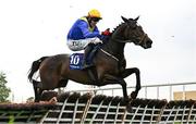 1 May 2025; Sixandahalf, with Keith Donoghue up, during the Close Brothers Irish EBF Mares Novice Hurdle on day three of the Punchestown Festival at Punchestown Racecourse in Kildare. Photo by Seb Daly/Sportsfile