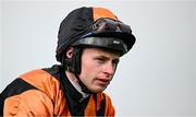 1 May 2025; Jockey Sean O'Keeffe before the Mongey Communications La Touche Cup Cross Country Steeplechase during day three of the Punchestown Festival at Punchestown Racecourse in Kildare. Photo by Seb Daly/Sportsfile