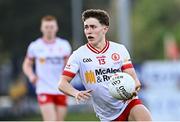 30 April 2025; Noah Grimes of Tyrone during the Dalata Hotel Group Ulster GAA Football U20 Championship final match between Donegal and Tyrone at Owenbeg Derry GAA Centre in Dungiven, Derry. Photo by Piaras Ó Mídheach/Sportsfile