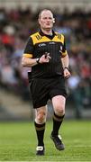 30 April 2025; Referee Kevin Faloon during the Dalata Hotel Group Ulster GAA Football U20 Championship final match between Donegal and Tyrone at Owenbeg Derry GAA Centre in Dungiven, Derry. Photo by Piaras Ó Mídheach/Sportsfile