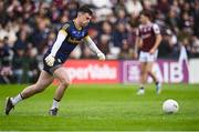 20 April 2025; Roscommon goalkeeper Conor Carroll takes a kick-out before the Connacht GAA Football Senior Championship semi-final match between Galway and Roscommon at Pearse Stadium in Galway. Photo by Piaras Ó Mídheach/Sportsfile