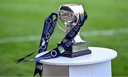 30 April 2025; A general view of the trophy before the Dalata Hotel Group Ulster GAA Football U20 Championship final match between Donegal and Tyrone at Owenbeg Derry GAA Centre in Dungiven, Derry. Photo by Piaras Ó Mídheach/Sportsfile
