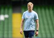 2 May 2025; Tommy O'Brien during a Leinster Rugby captain's run at the Aviva Stadium in Dublin. Photo by David Fitzgerald/Sportsfile