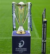 2 May 2025; The Champions Cup is seen during a Leinster Rugby captain's run at the Aviva Stadium in Dublin. Photo by David Fitzgerald/Sportsfile