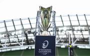 2 May 2025; The Champions Cup is seen during a Leinster Rugby captain's run at the Aviva Stadium in Dublin. Photo by David Fitzgerald/Sportsfile