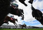 2 May 2025; Its On The Line, bottom centre, with Derek O'Connor up, on their way to winning the Event Power Champion Hunters Steeplechase on day four of the Punchestown Festival at Punchestown Racecourse in Kildare. Photo by Seb Daly/Sportsfile
