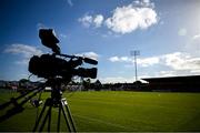 2 May 2025; A pitchside TV camera before the SSE Airtricity Men's Premier Division match between Sligo Rovers and Drogheda United at The Showgrounds in Sligo. Photo by Piaras Ó Mídheach/Sportsfile