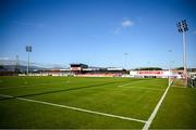 2 May 2025; A general view of the pitch before the SSE Airtricity Men's Premier Division match between Sligo Rovers and Drogheda United at The Showgrounds in Sligo. Photo by Piaras Ó Mídheach/Sportsfile