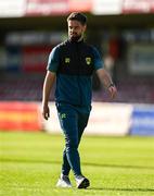 2 May 2025; Greg Bolger of Cork City walks the pitch before the SSE Airtricity Men's Premier Division match between Cork City and Shamrock Rovers at Turner's Cross in Cork. Photo by Brendan Moran/Sportsfile