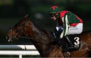 2 May 2025; Final Demand, with Paul Townend up, on their way to winning the Alanna Homes Champion Novice Hurdle on day four of the Punchestown Festival at Punchestown Racecourse in Kildare. Photo by Seb Daly/Sportsfile