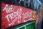 2 May 2025; Street art is seen inside the ground before the SSE Airtricity Men's Premier Division match between St Patrick's Athletic and Galway United at Richmond Park in Dublin. Photo by David Fitzgerald/Sportsfile