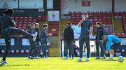 2 May 2025; Conor Keeley of Drogheda United walks the pitch before the SSE Airtricity Men's Premier Division match between Sligo Rovers and Drogheda United at The Showgrounds in Sligo. Photo by Piaras Ó Mídheach/Sportsfile