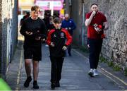 2 May 2025; Bohemians supporters arrive before the SSE Airtricity Men's Premier Division match between Bohemians and Waterford at Dalymount Park in Dublin. Photo by Michael P Ryan/Sportsfile